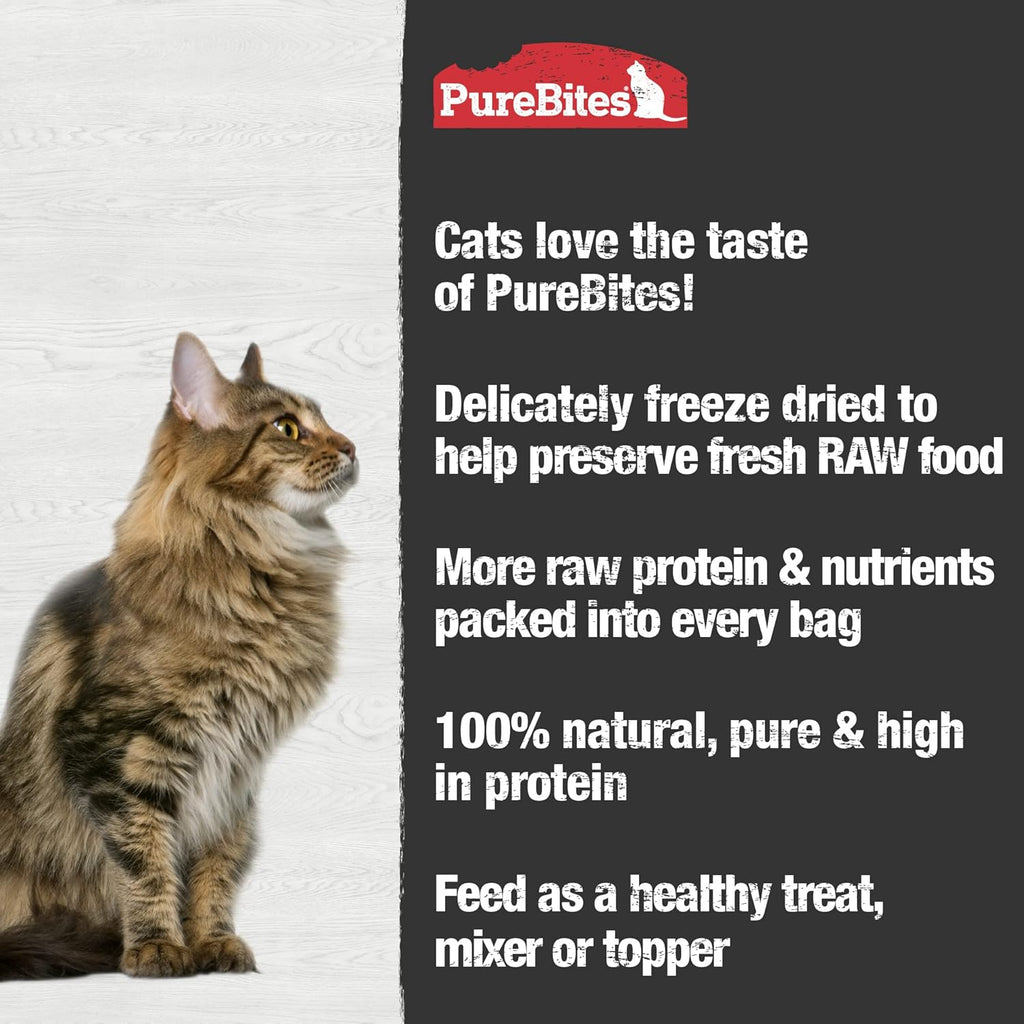 PureBites 2.3 ounce cat treats nutritional label view