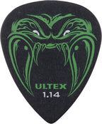 Close up view of the durable composite texture on a zero point seventy three millimeter Jim Dunlop music accessory.