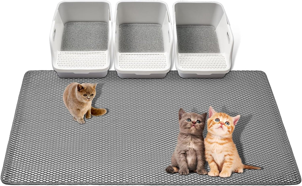 GRELY Cat Litter Mat,XL47''X 28'' Extra Large Litter Trapping Mat,Kitty Litter Box Mat,Double Layer Cats Rug for Pet, Litterbox Mats for Floor,Waterproof Urine Proof,Non-Slip - Image 10