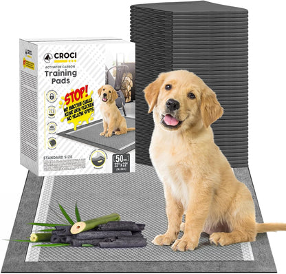 CROCI Charcoal Puppy Pads with Adhesive Tabs, 28x34in Extra Large Pee Pads for Dogs, Odor-Control Super Absorbent Quick-Dry Leak-Proof, Disposable (40 Counts) - Image 15