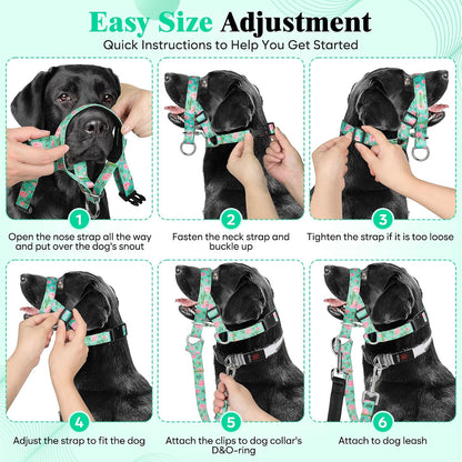 Higo Anti Pulling Halter showing under-chin leash ring connection