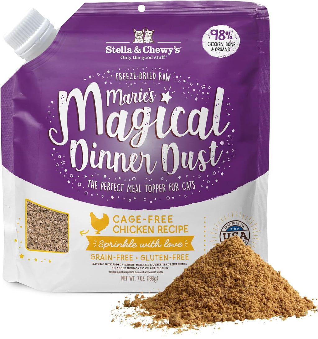 Stella & Chewy's Freeze-Dried Raw Cat & Kitten Food Topper - Magical Dinner Dust - Premium Wild-Caught Salmon & Cage-Free Chicken - Grain-Free, Protein-Rich - Perfect For Picky Eaters - 7 oz - Image 12