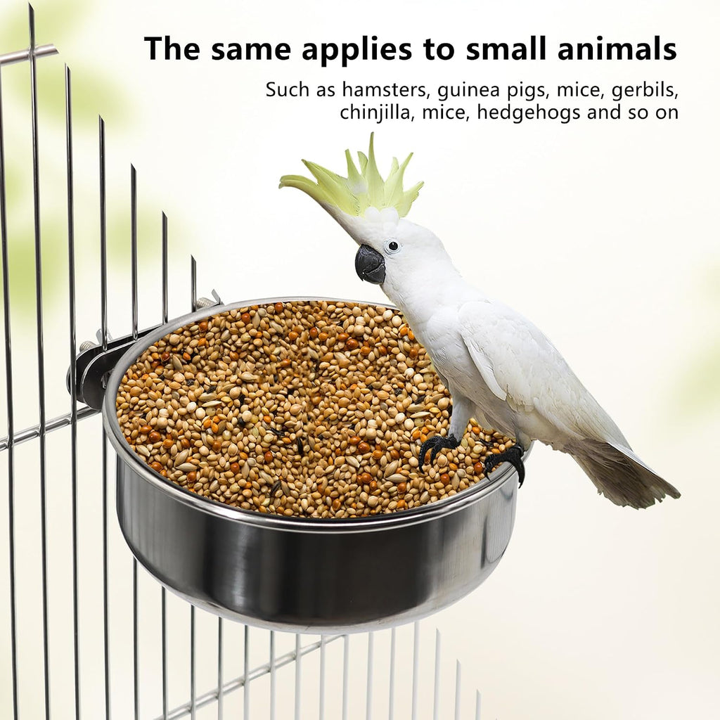 Bird Feeding Dish Cups, Stainless Steel, 2 Pack, Small - Image 3