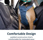 Close up of universal seat belt attachment on Ruffwear harness