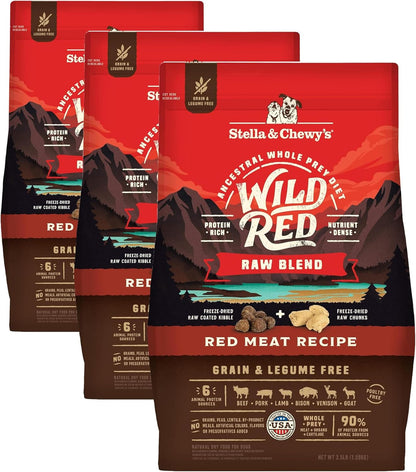 Stella & Chewy's Wild Red Raw Blend Kibble - Premium Freeze-Dried Raw Coated Dog Food - Perfect For Picky Eaters - High Protein Grain Free with 6 Poultry Sources - 3.5lb Bag - Image 12