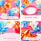 Two pack Hawaiian pet apparel in pink and green for small dogs and kittens.