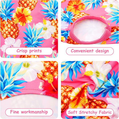 Two pack Hawaiian pet apparel in pink and green for small dogs and kittens.