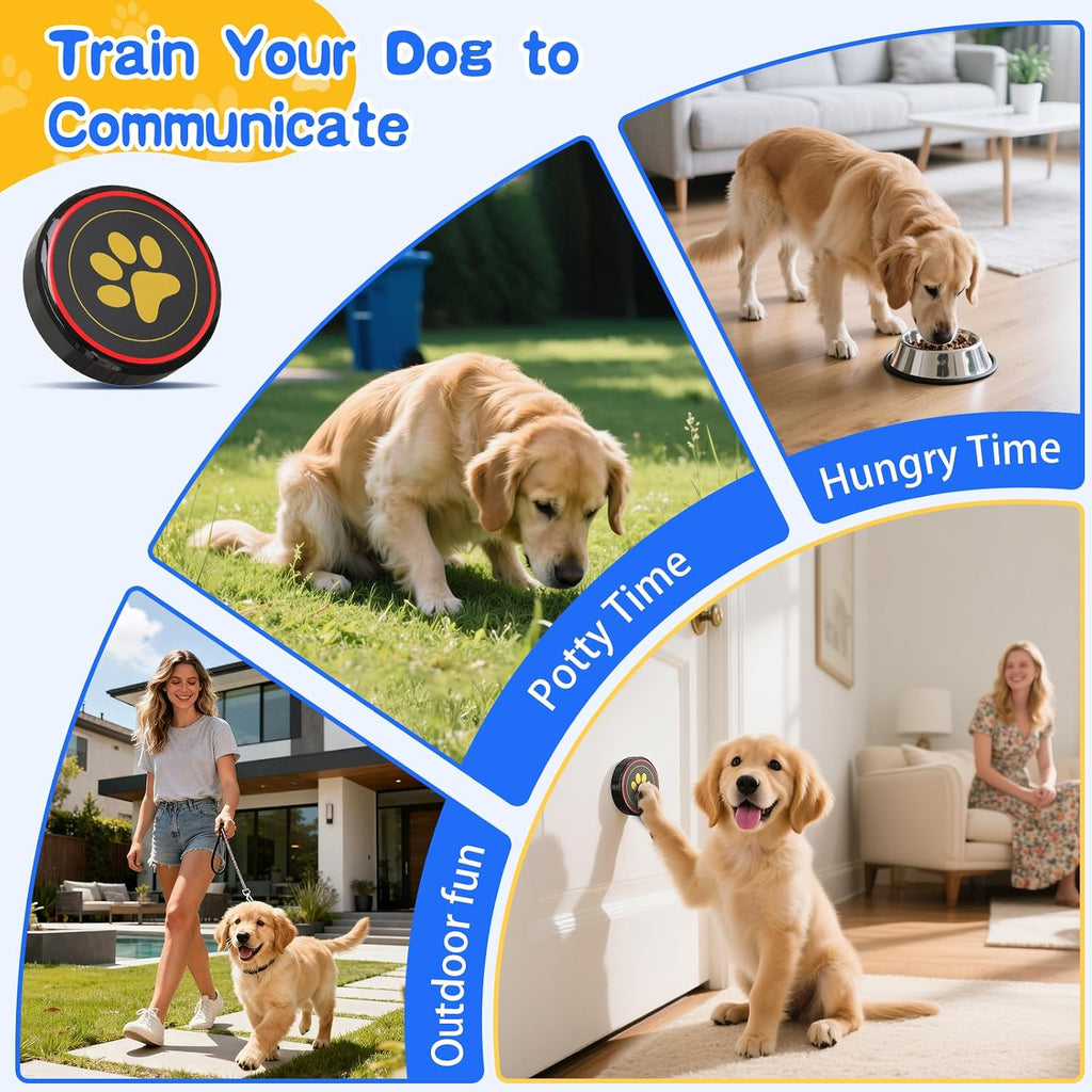 ChunHee Dog Bells for Door, Wireless Dog Doorbell for Potty Training, Dog Bells to Go Outside, Dog Potty Bell with Waterproof Button, 55 Chimes & Adjustable Volume - Image 3