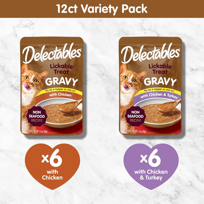 Delectables savory poultry flavor lickable treats for finicky eaters and senior cats