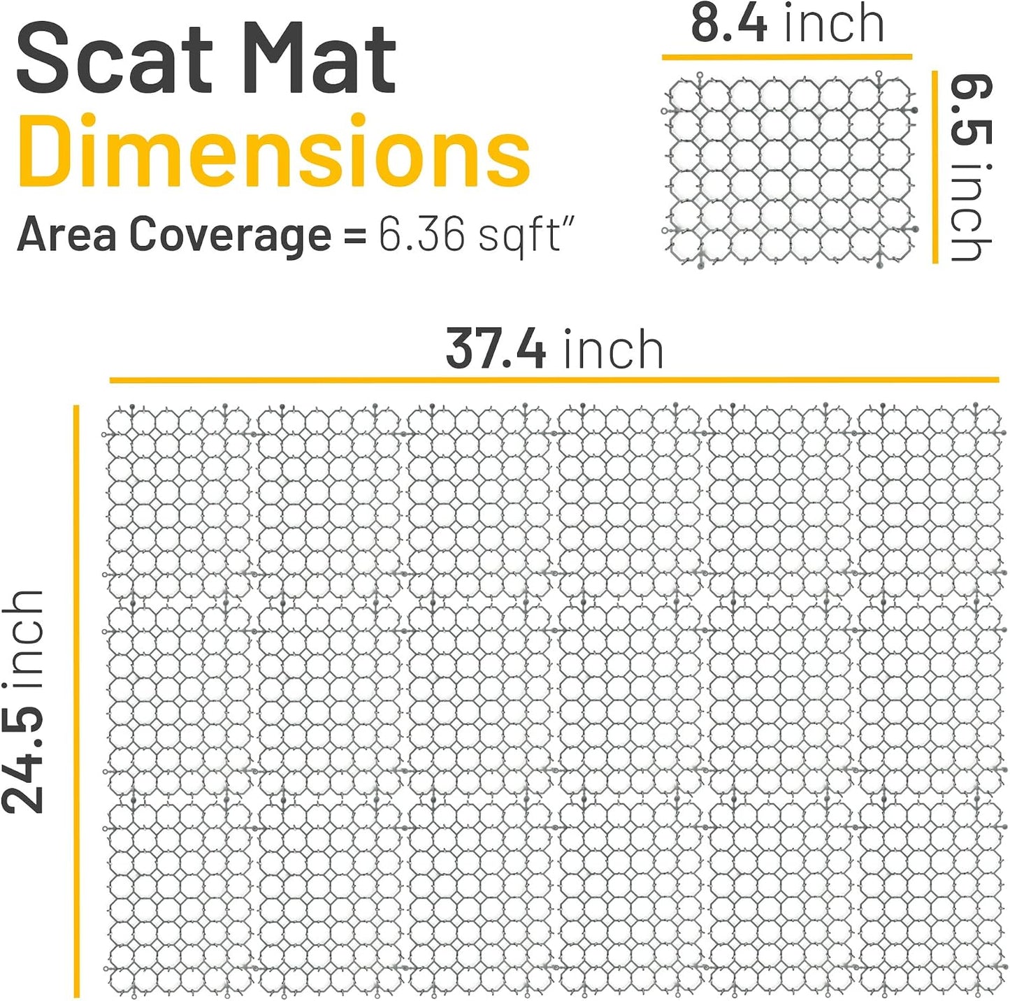 Petfolio cat deterrent mat protecting indoor potted plant