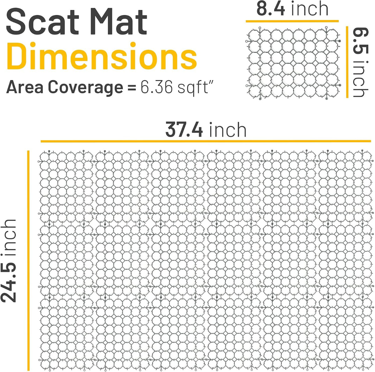Petfolio cat deterrent mat protecting indoor potted plant
