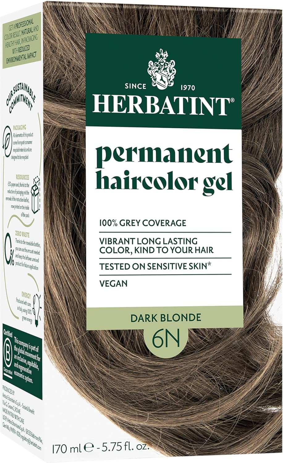 Herbatint Permanent Hair Dye For Women - 2N Brown - For Up To 100% Gray Coverage of Resistant Gray Hair - Ammonia-Free, Alcohol-Free & Vegan - Salon Influenced Hair color 5.75 fl oz - Image 11