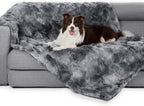 gogobunny Waterproof Dog Blanket for Couch & Furniture Protection - Super Soft Reversible Throw for Large Dogs & Cats, Calming Washable Fur & Sherpa Pet Blanket(33x77 Inch, Grey) - Image 10