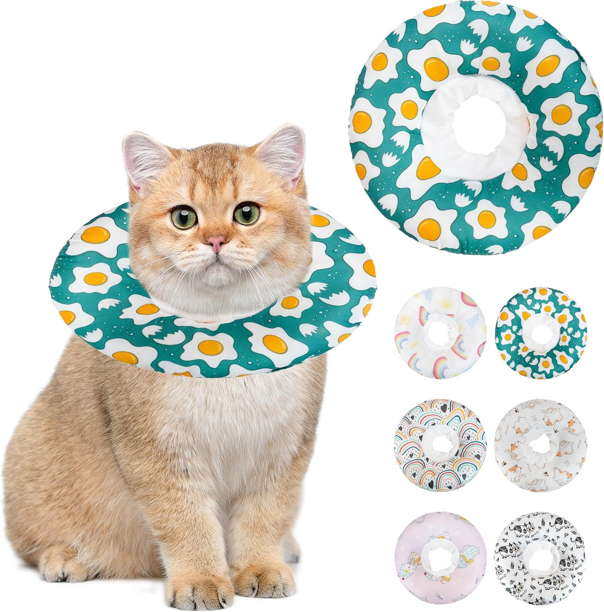 Soft Cat Cone Collar, Cute Cat Recovery Collar Suitable for Small, Medium, Large Cats,Elizabethan Neck Collar for Cats After Surgery (Orange, Small) - Image 15