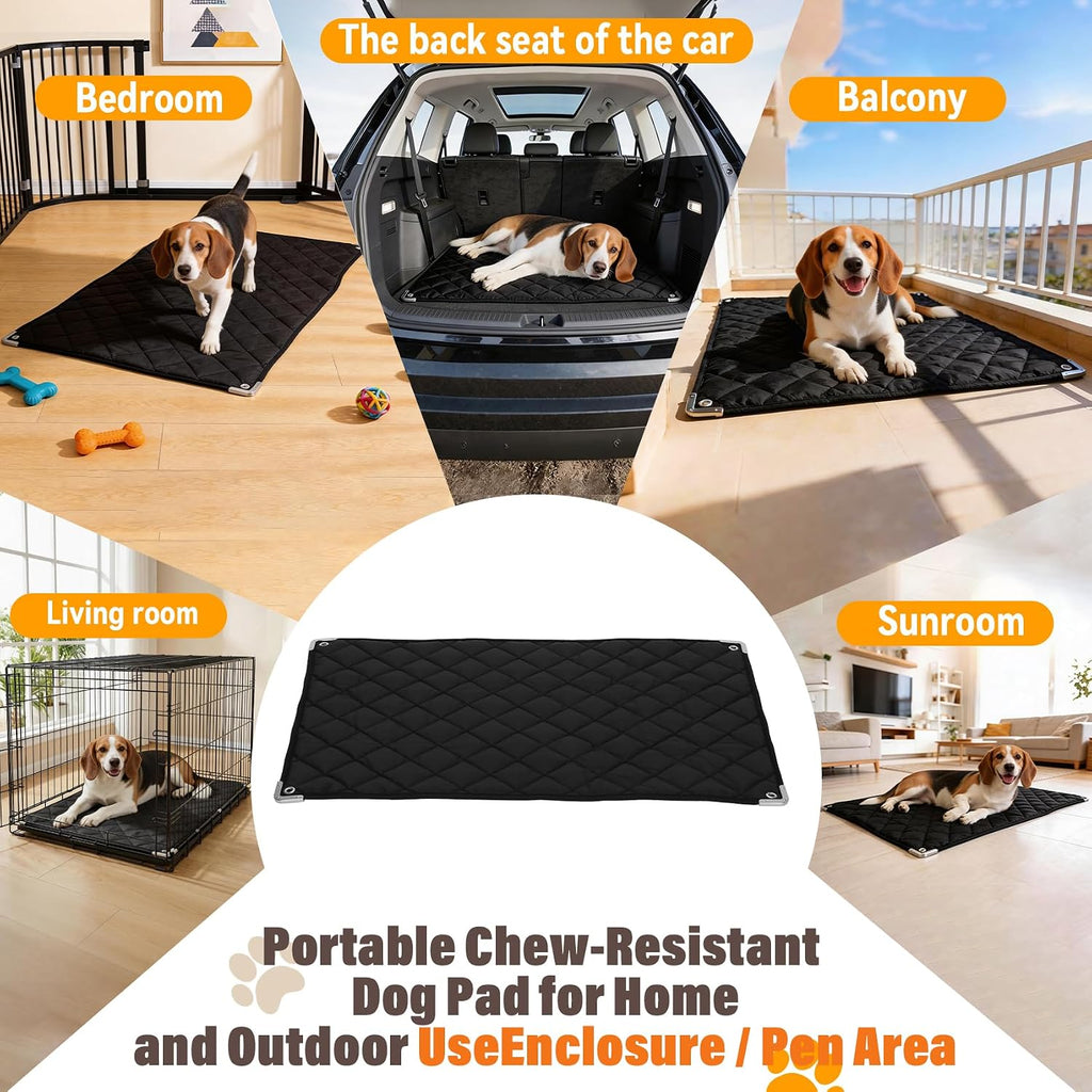 Brobear dog crate pad inside a wire kennel