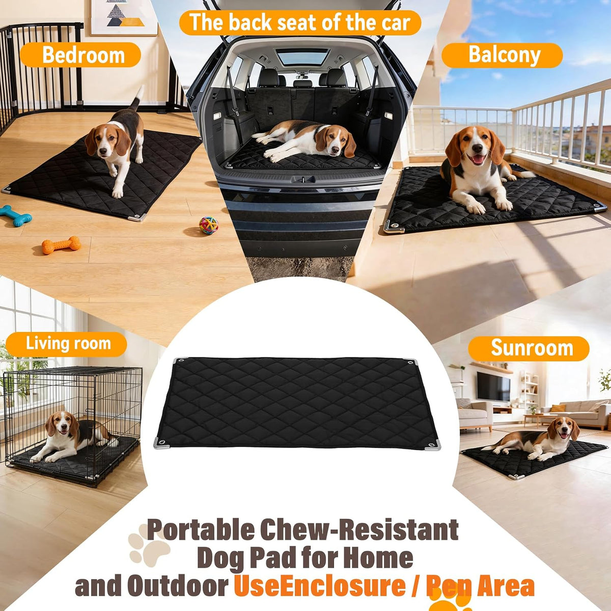 Brobear dog crate pad inside a wire kennel