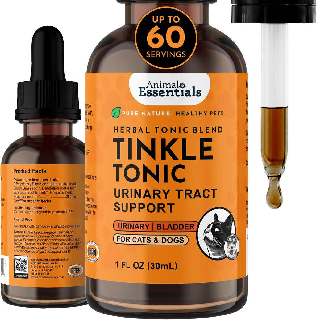 Animal Essentials Tinkle Tonic - Dog & Cat Urinary Tract Support, Kidney Supplement, Supports Urinary Tract, Bladder Health for Pets, with Marshmallow - 2 fl oz - Image 9