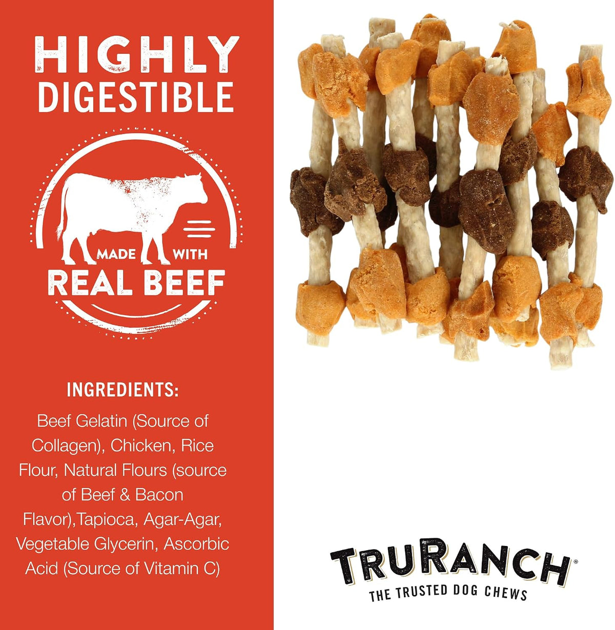 Healthy rawhide alternative collagen skewer for dogs