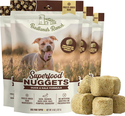 BADLANDS RANCH Superfood Nuggets - Freeze-Dried Raw Dog Treat & Food Topper, Nutrient-Dense Duck & Kale Formula, High Protein, No Artificial Additives, 8oz Bag - Image 13