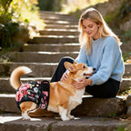 Fuz Bigaza female dog diapers floral pattern set for heat cycles
