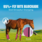 Close up view of the high density PVC mesh on pink equine fly leg wraps.