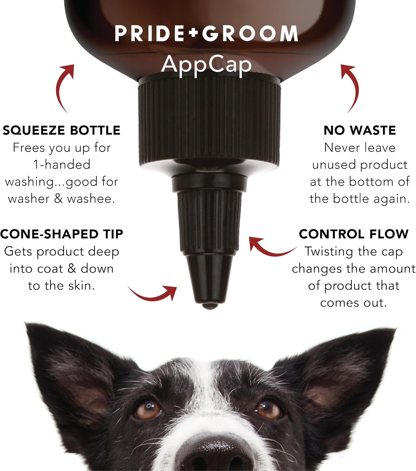 Pride and Groom non shedding dog shampoo showing essential oil ingredients