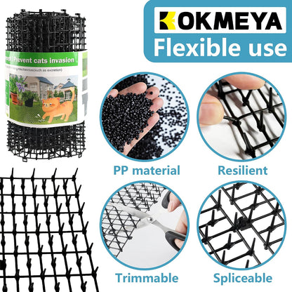 Kokmeya pet repellent mat cut to fit plant pots