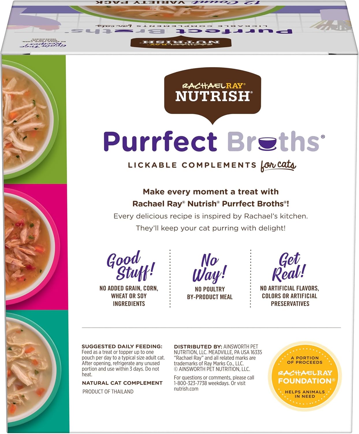 Classic Chicken flavor pouch of lickable cat food complement showing real ingredients