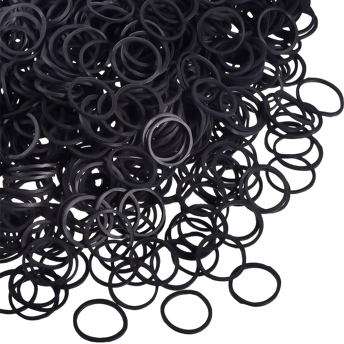 Hicarer mini rubber hair bands pack front view for professional braiding