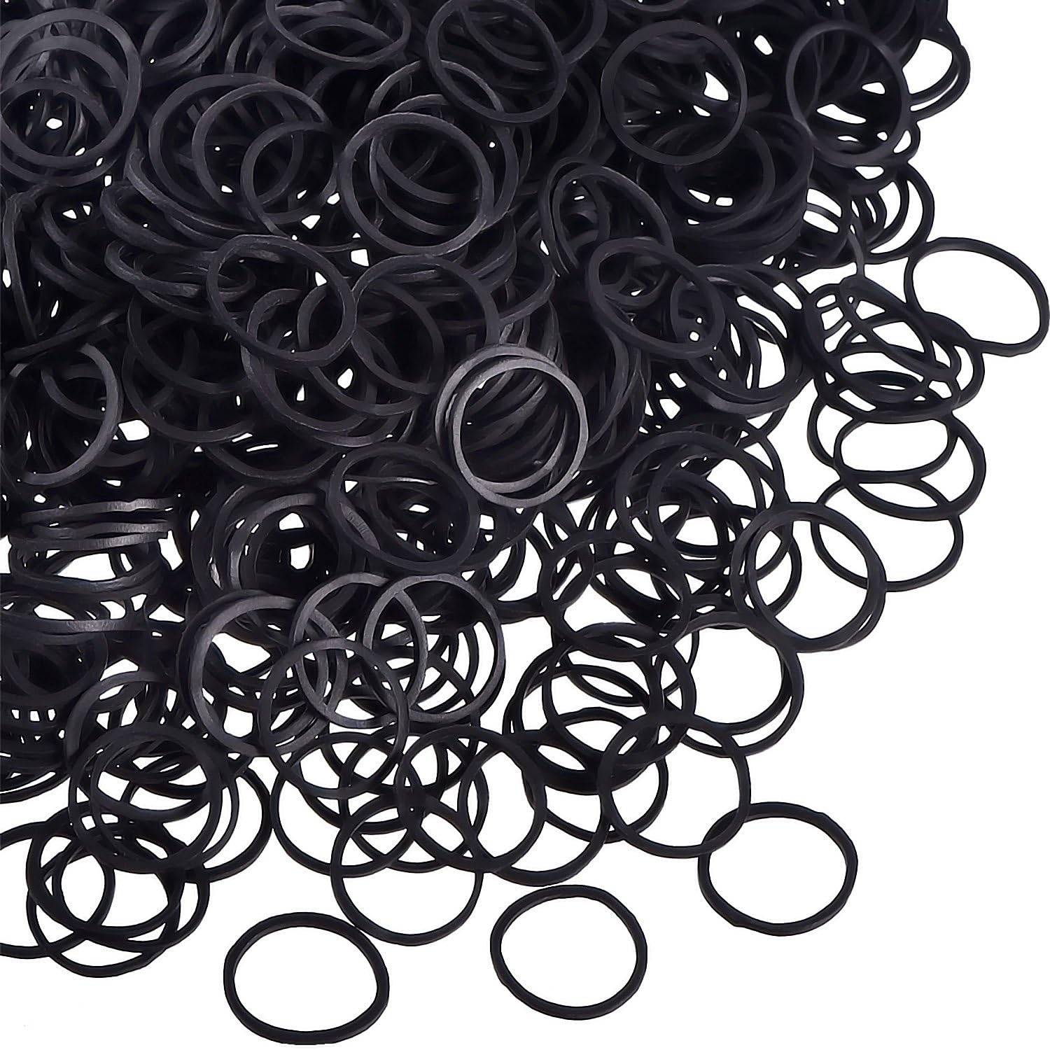 Hicarer mini rubber hair bands pack front view for professional braiding