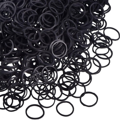 Hicarer mini rubber hair bands pack front view for professional braiding