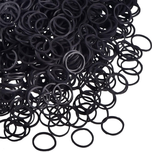 Hicarer mini rubber hair bands pack front view for professional braiding