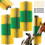 3 Pack Livestock Scratching Brush Itch Relief Horse Scratching Post Self-grooming Goat Scratcher with Durable Screws for Horse Pony Goat Sheep Pig Donkey (Blue and Red) - Image 10