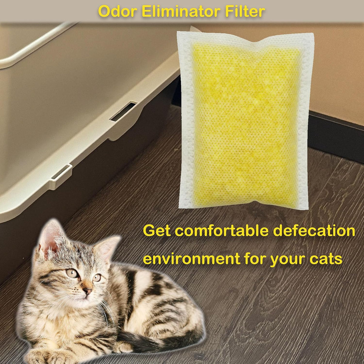 AFJWUZ ammonia neutralizing litter box refill pods demonstrating high performance multi layer pet filtration materials.