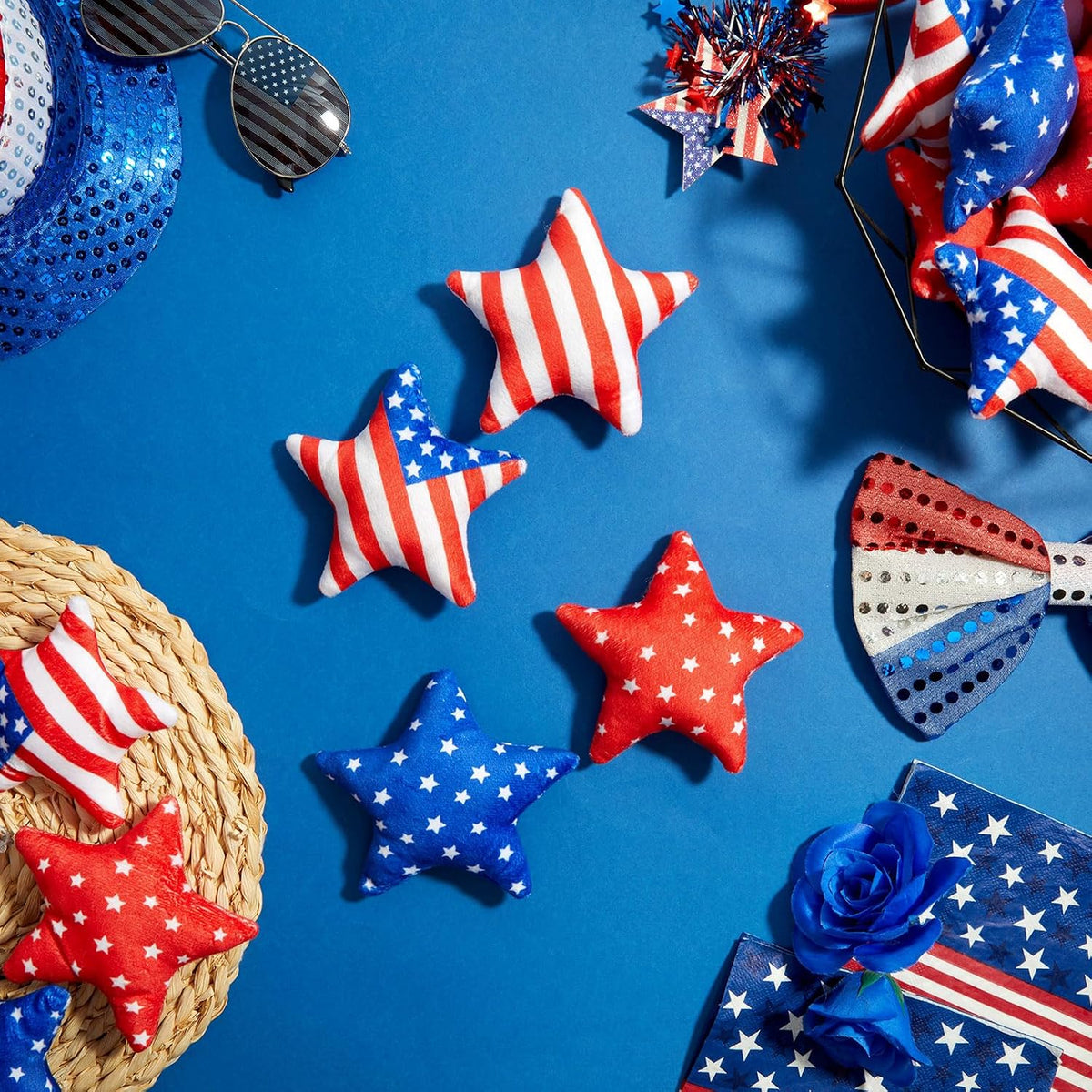 Civaner star shaped pet toys for patriotic holiday celebration