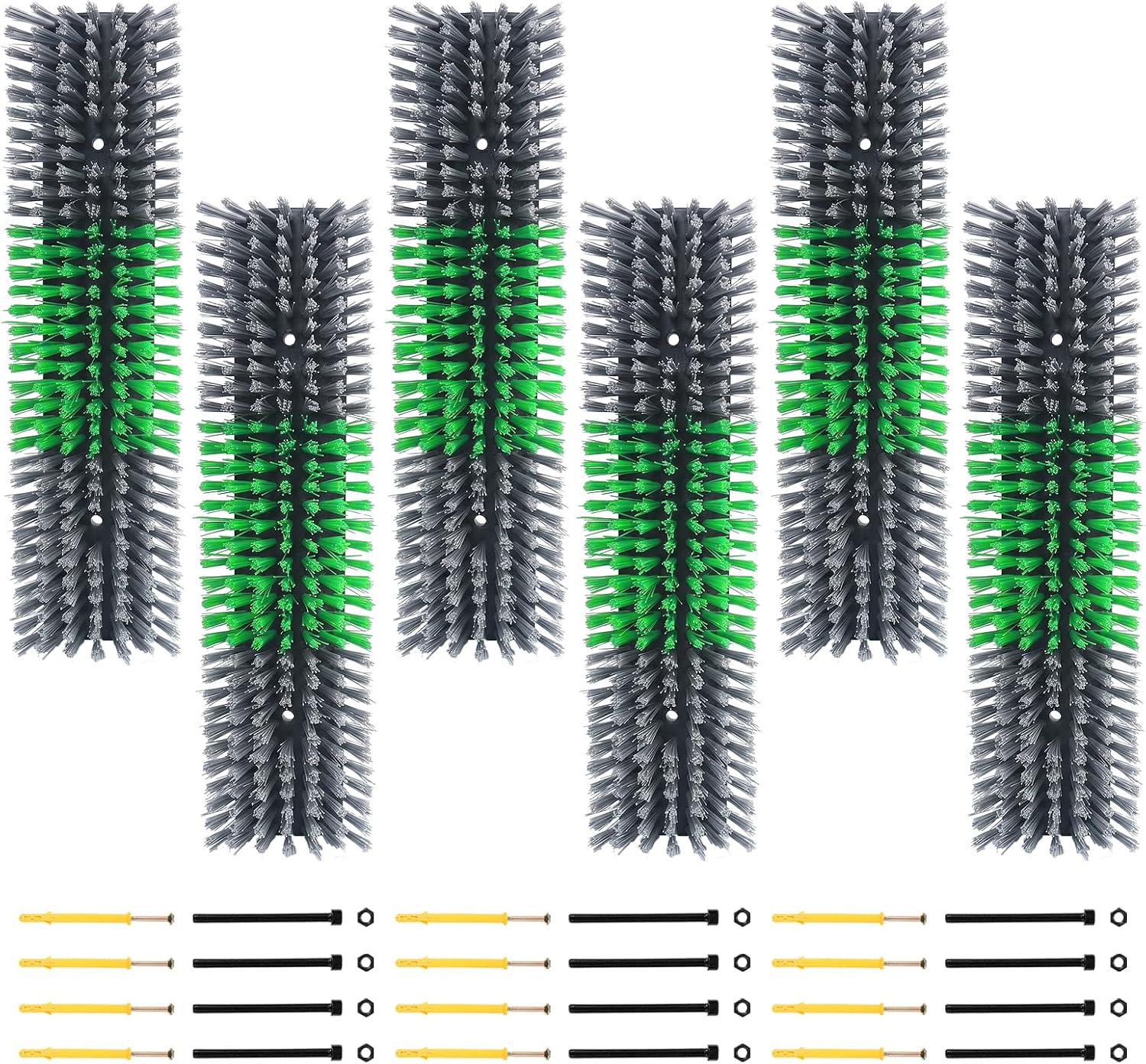 Side profile of curved Rouisxue livestock grooming brush for herd comfort.