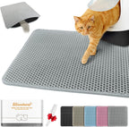 Waterproof Cat Litter Mat, Double Layer EVA, Odor-Free Large Grid, Urine Proof, Easy Cleanup (Pink, 16 x 20) - Image 12