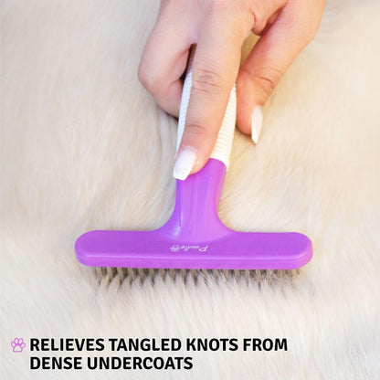 Poodle Pet Dematting Fur Rake Comb + Detangling Pet Comb + Dog Grooming Rake Bundle - Image 9