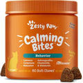 Zesty Paws calming chews for cats front view with bacon flavor packaging