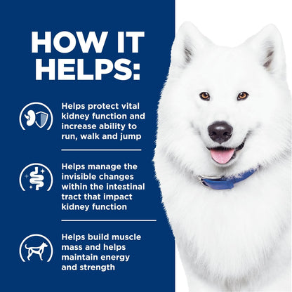 Hill's Prescription Diet K/D plus J/D therapeutic dog food formulation details