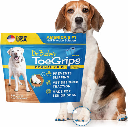 Dr Buzby's Large ToeGrips for Dogs - Instant Traction on Wood/Hardwood Floors - Anti Slip Relief - Grippers for Senior Dogs - Stop Sliding Instantly - Rubber Nails for Paws - 1 Pack (20 Grips) - Image 12