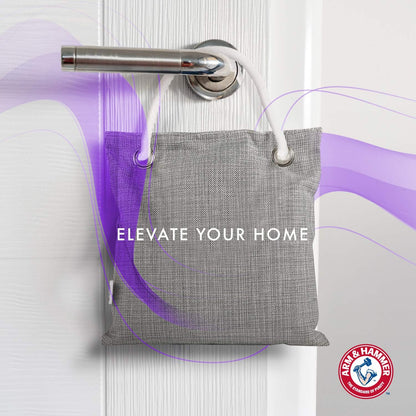 Arm And Hammer pet odor absorber placed near a dog bed