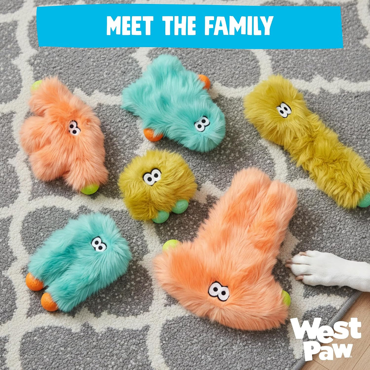 WEST PAW Rowdies Rolf Durable Plush Dog Toy with HardyTex Reinforced Seams Engaging Squeaker with Soft Cuddly Exterior Hand Sewn and Finished in Bozeman Montana for Dogs - Seafoam - Image 6