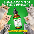 FuzzyUp natural herbal drops mixed into wet cat food illustration