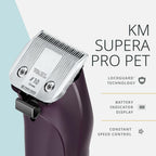 Wahl Pro Animal cordless clipper package with dual battery packs and premium blades