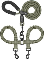 iYoShop Dual Dog Leash - 360 degrees Swivel, No Tangle Walking Leash with Shock Absorbing Bungee for Two Dogs (Large, 25-150 lbs, Black) - Image 15