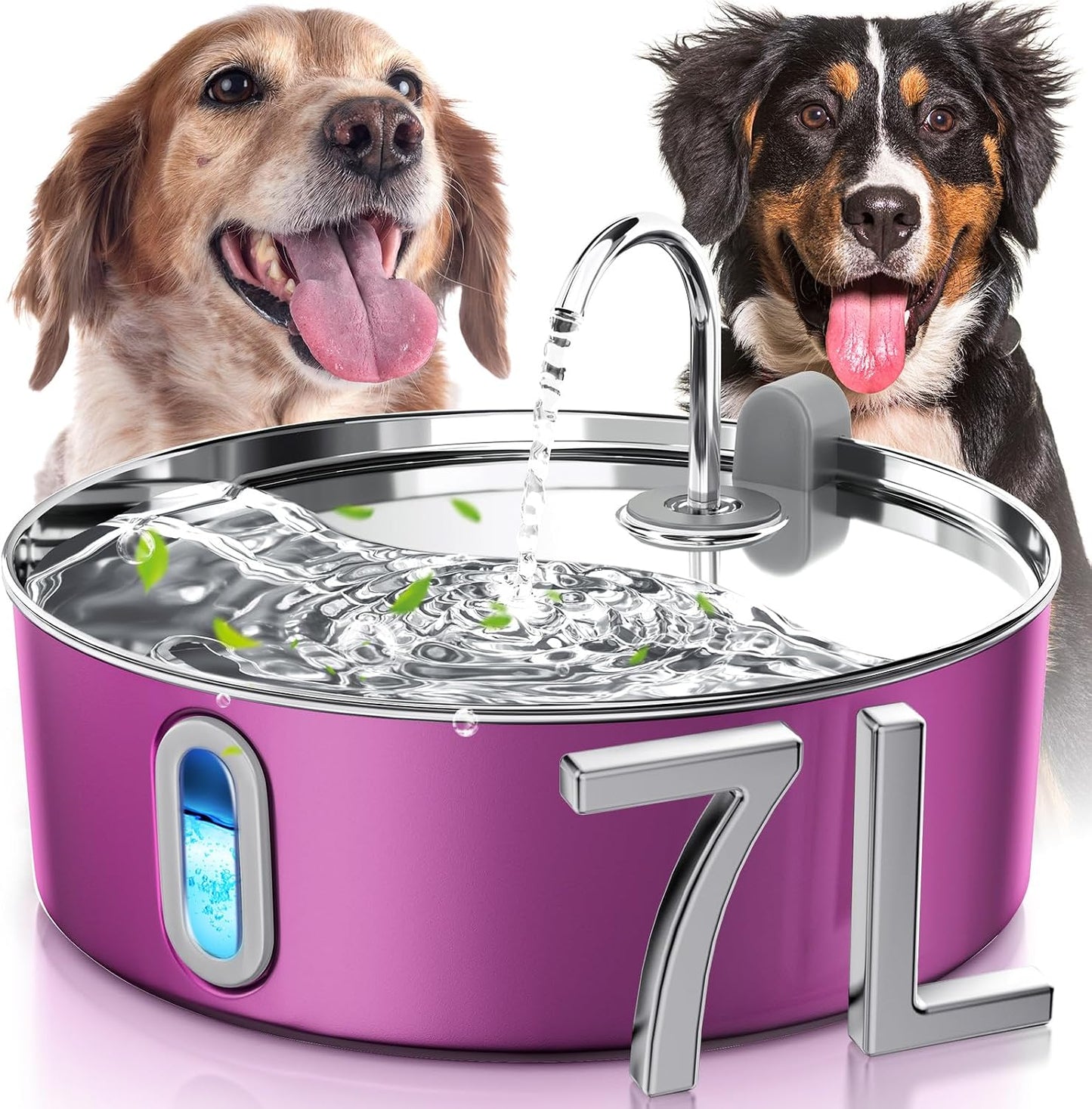 Smartoo 7L/236oz Stainless Steel Dog Water Fountain for Large Dogs - 25dB Ultra-Quiet Automatic Pet Water Dispenser with Deeper Bowl, 4-Stage Filtration - Ideal for Big Breeds, Multi-Pet Households - Image 13