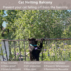 Poyee cat netting installed on apartment balcony barrier