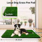 Large 39 inch dog potty training grass mat on balcony