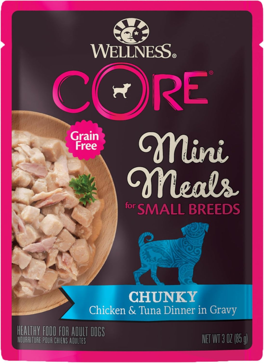 Wellness CORE Small Breed Mini Meals Shredded in Gravy Adult Wet Dog Food, Grain Free, Natural, Chicken and Turkey Dinner Recipe, 3 oz, Pack of 12 Pouches - Image 13